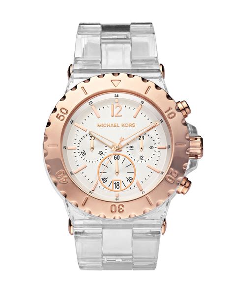 clear michael kors watch